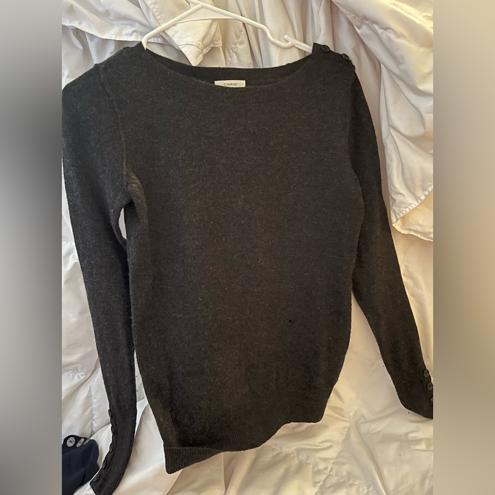 Vintage Caslon Cashmere Sweater - Dark Grey - Size S
